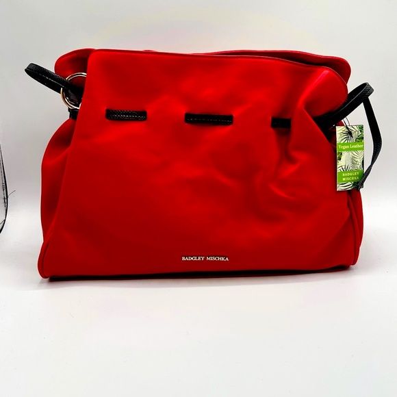 Badgley Mischka Handbags - Badgley Mischka Red solid snake Handbag NWT